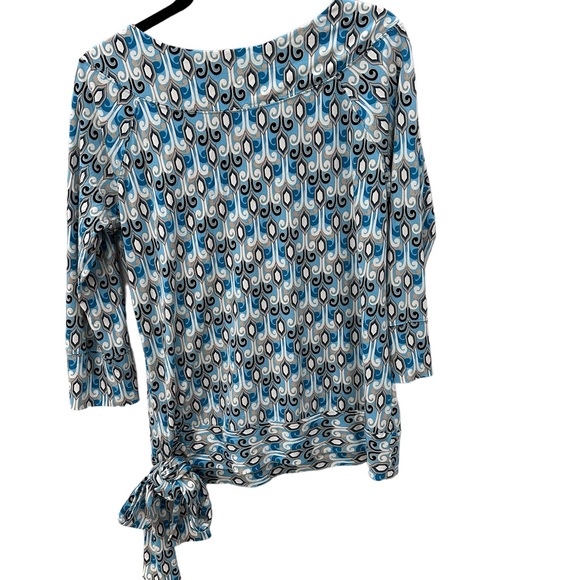 Ideology Long Sleeve Teal Top Peacock Feathers Size XL - Picture 4 of 10